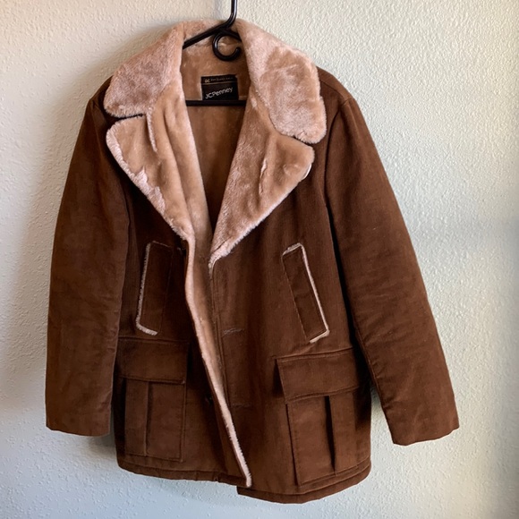 jcpenney Jackets & Coats Vintage Corduroy Faux Fur Lined Jc Penney
